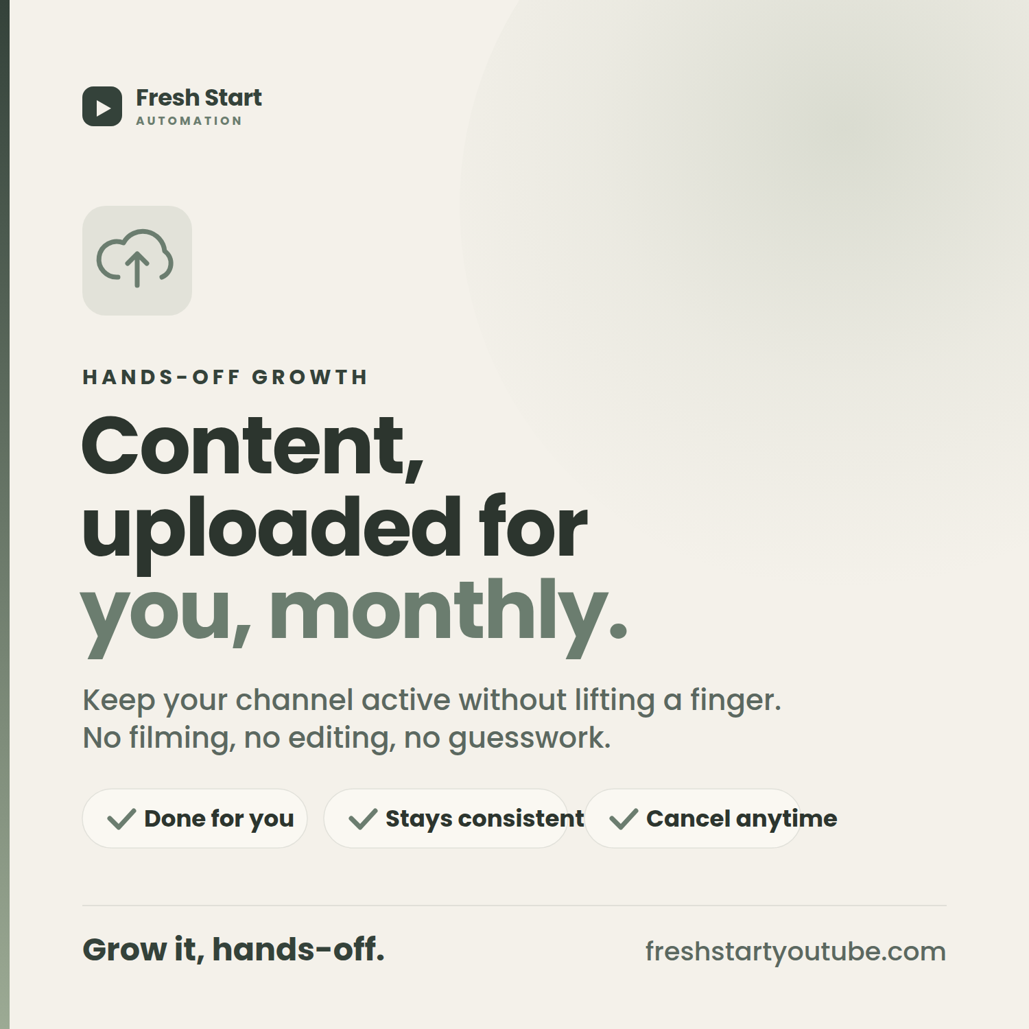 Monthly YouTube Content Upload Service